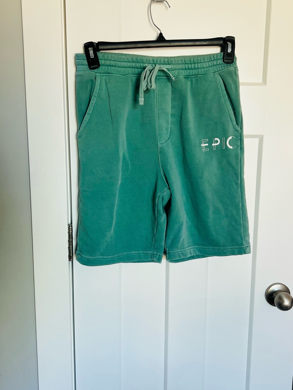 Green Men's Fleece Drawstring Shorts